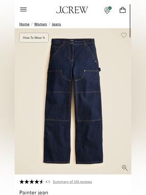 J. Crew Dark Wash Painter Denim